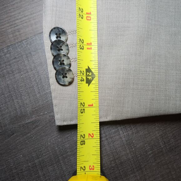 HUGO BOSS Mens Sport Coat Blazer 40R Solid Gray Marzotto Wool Two Button Notch - Picture 8 of 16